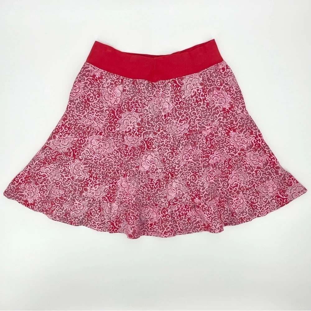 Fresh Produce Floral Tiered Cotton Flare Skirt XL